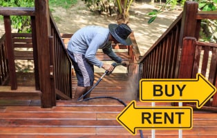 Buy or rent a pressure washer