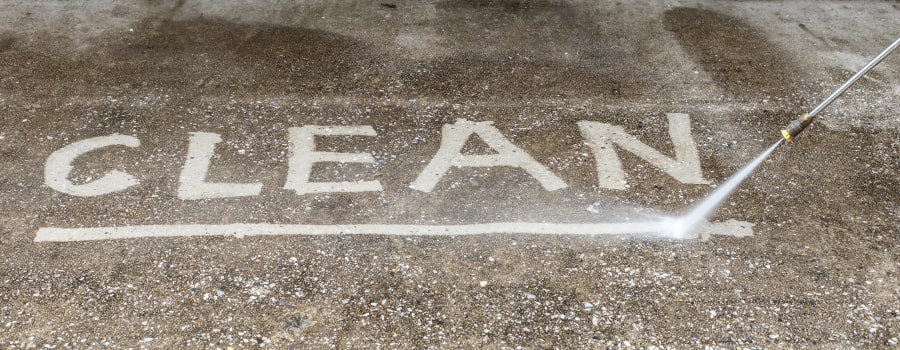 Art made with a pressure washer.