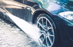 Car Wheels Pressure Washing
